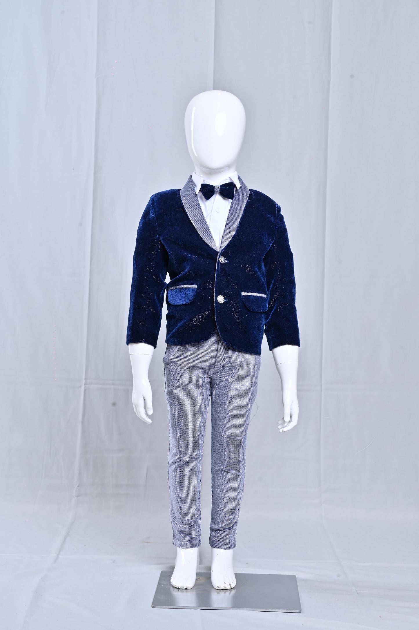 Elegant & Dapper – Boys’ Velvet Blazer Suit Set
