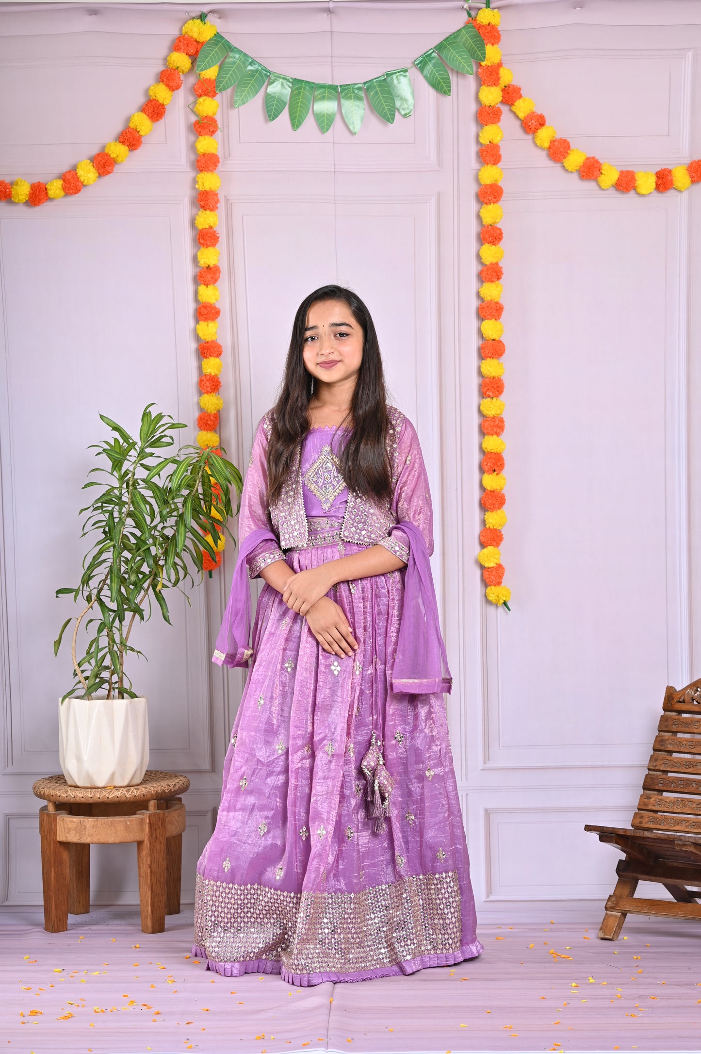 Sparkling Lavender Ghagra Choli