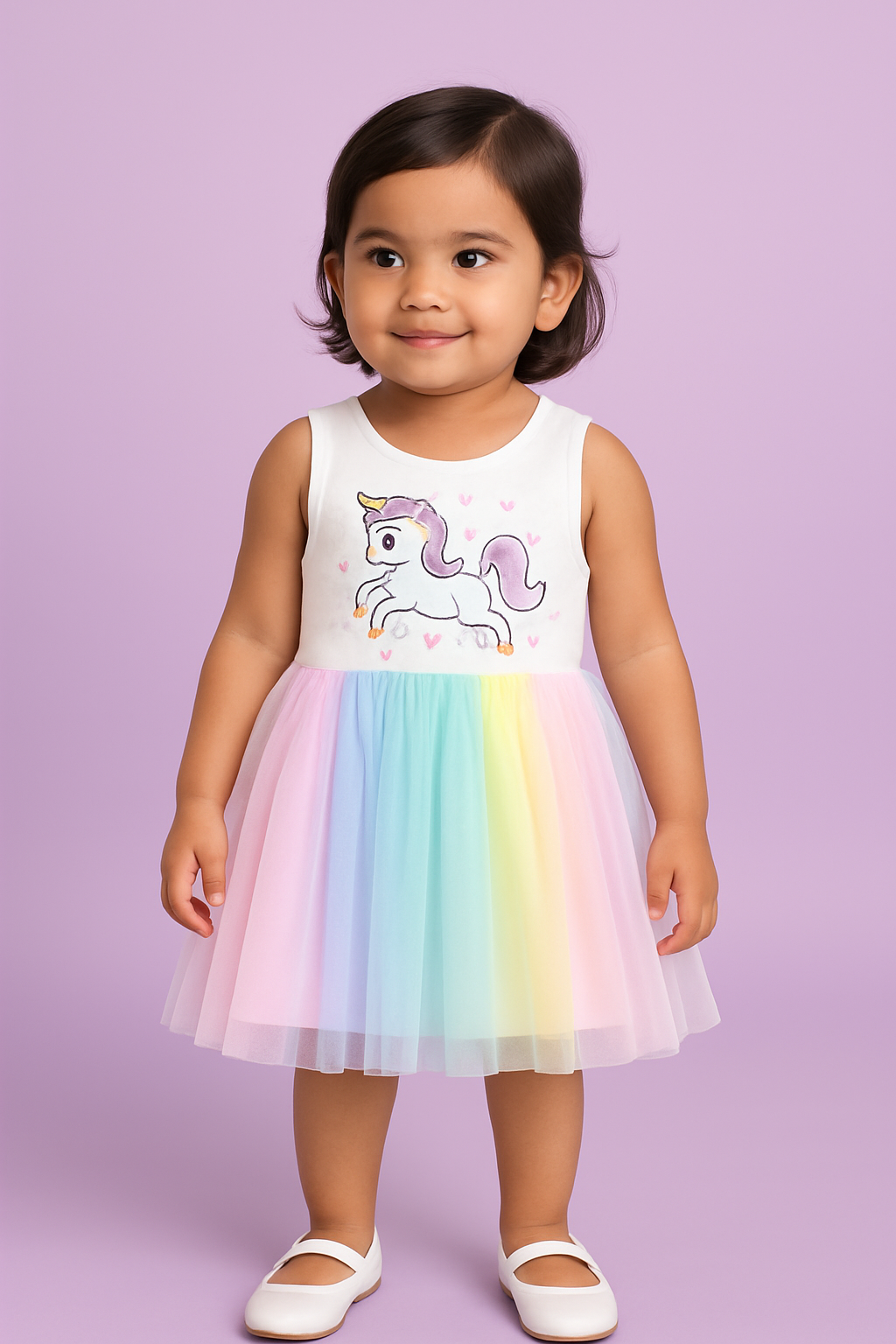 Pastel Unicorn Rainbow Tulle Frock