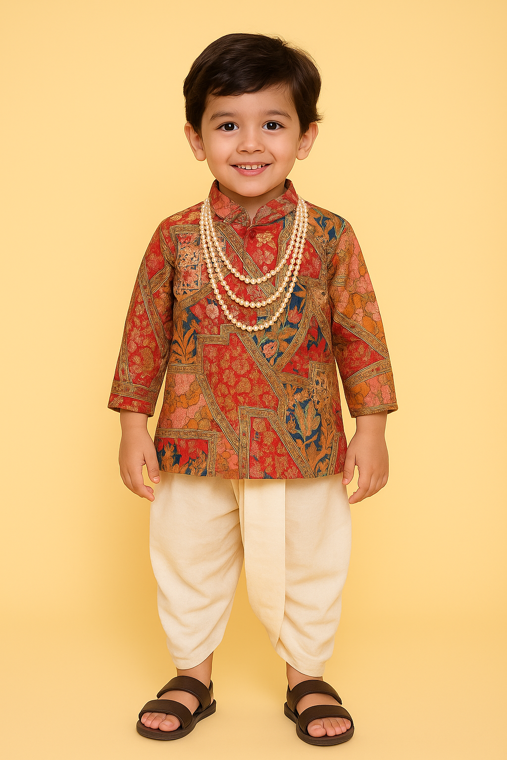 Bold, festive, and full of tradition — the perfect dhoti set