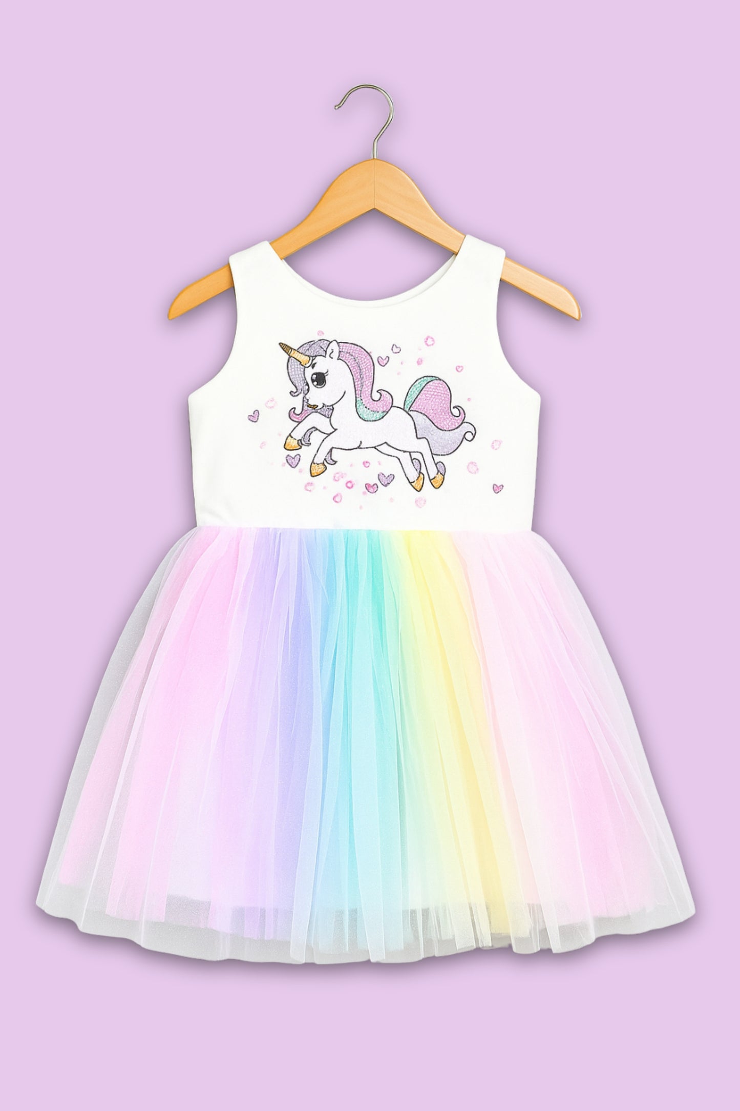 Pastel Unicorn Rainbow Tulle Frock
