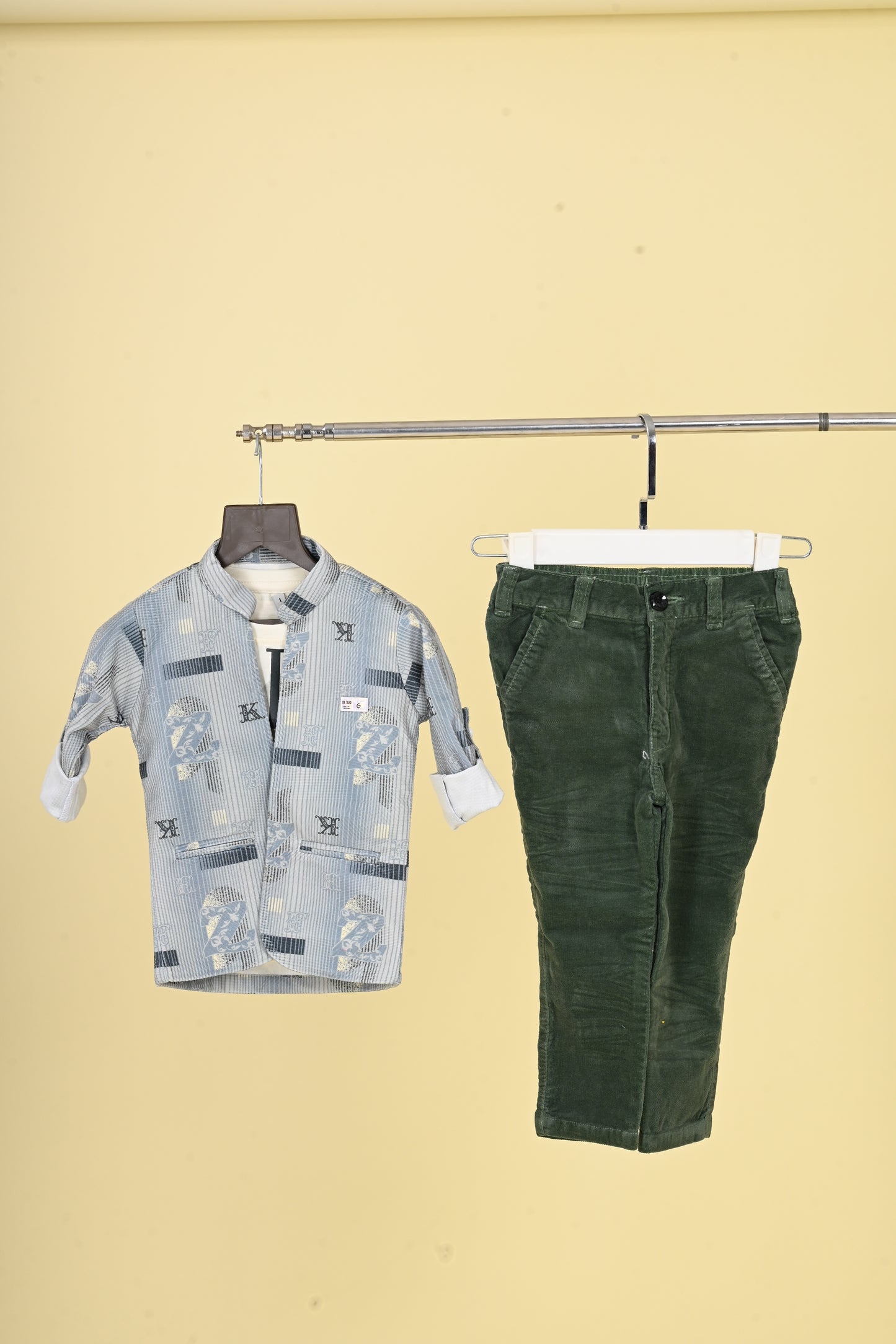 Trendy & Cool – Boys’ Shirt and Corduroy Pant Set