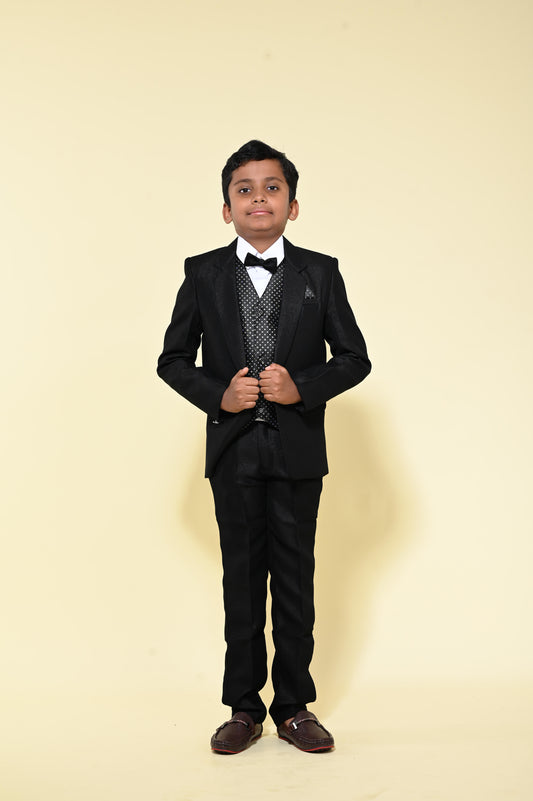 Royal & Refined – Boys’ 3-Piece Blazer Suit Set