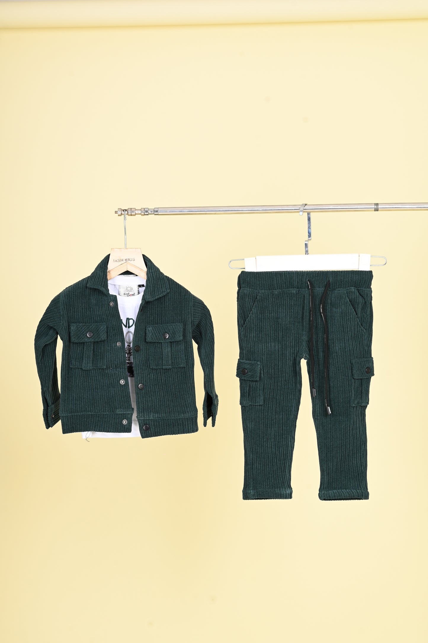 Dark Green Corduroy Jacket & Jogger Set